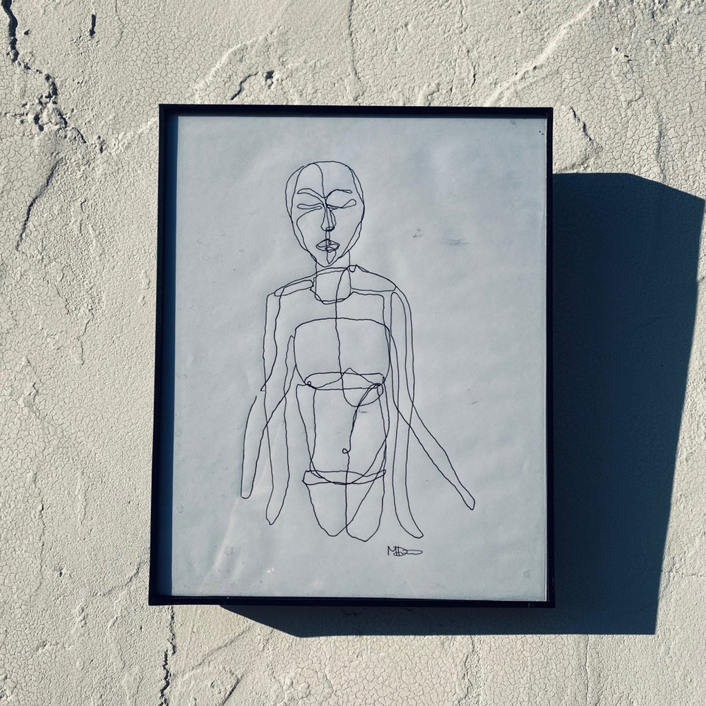 8”x10” : 1 of 1 original glass framed ink drawing